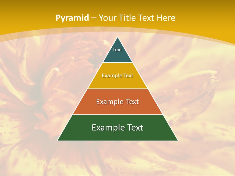 A Close Up Of A Yellow Flower On A Yellow Background PowerPoint Template