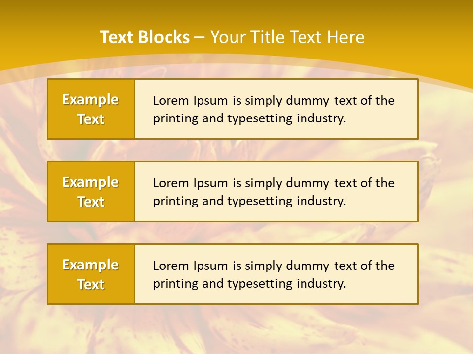 A Close Up Of A Yellow Flower On A Yellow Background PowerPoint Template