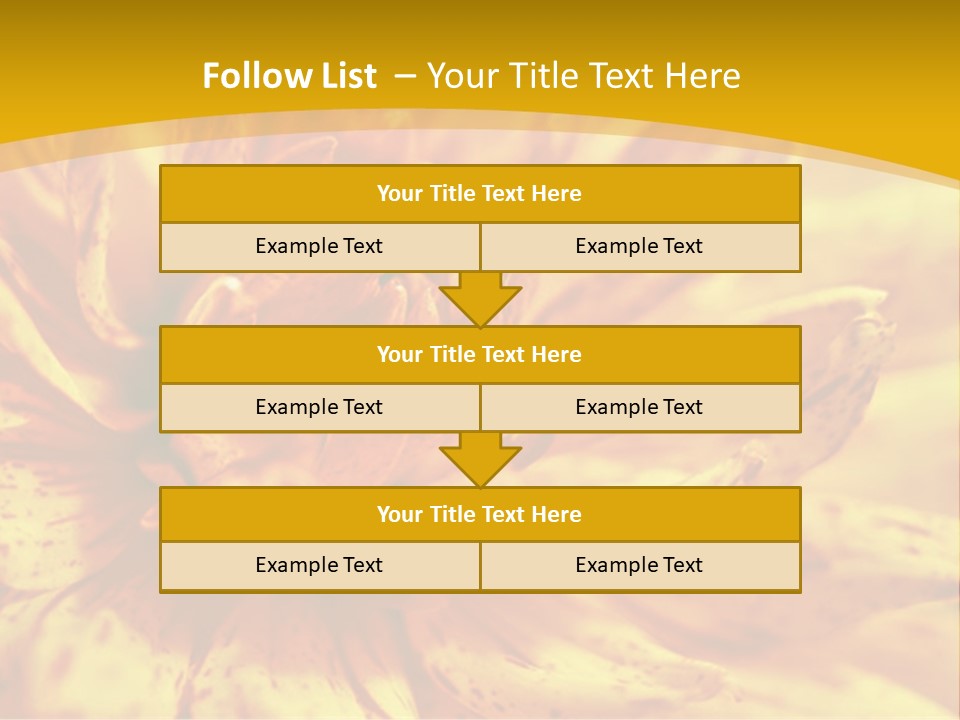 A Close Up Of A Yellow Flower On A Yellow Background PowerPoint Template