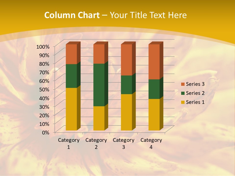 A Close Up Of A Yellow Flower On A Yellow Background PowerPoint Template