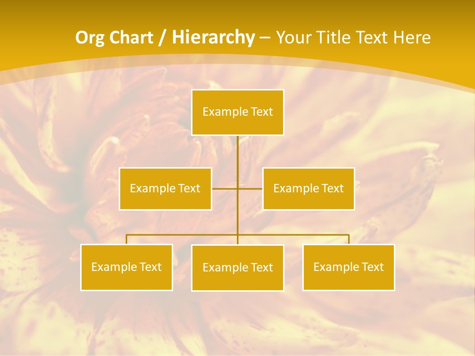 A Close Up Of A Yellow Flower On A Yellow Background PowerPoint Template