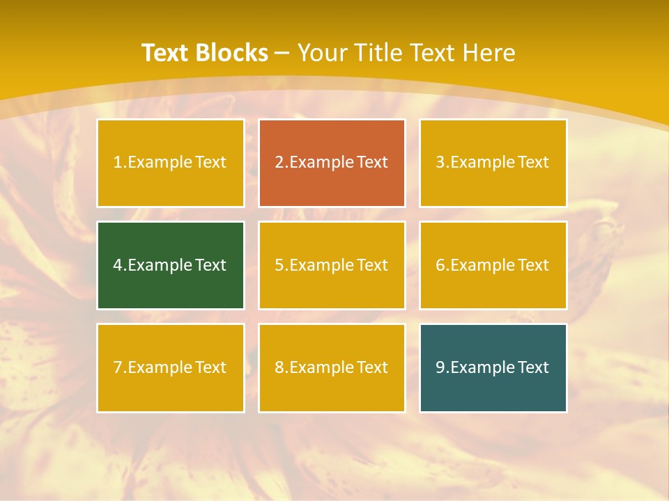 A Close Up Of A Yellow Flower On A Yellow Background PowerPoint Template