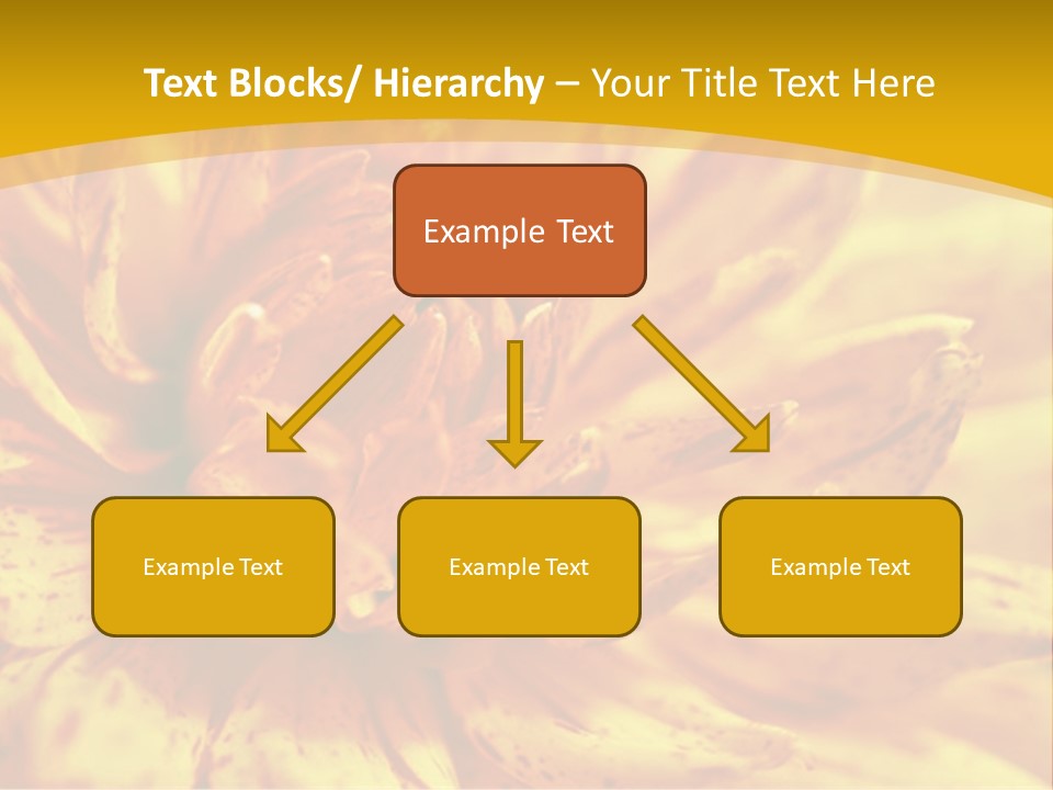 A Close Up Of A Yellow Flower On A Yellow Background PowerPoint Template