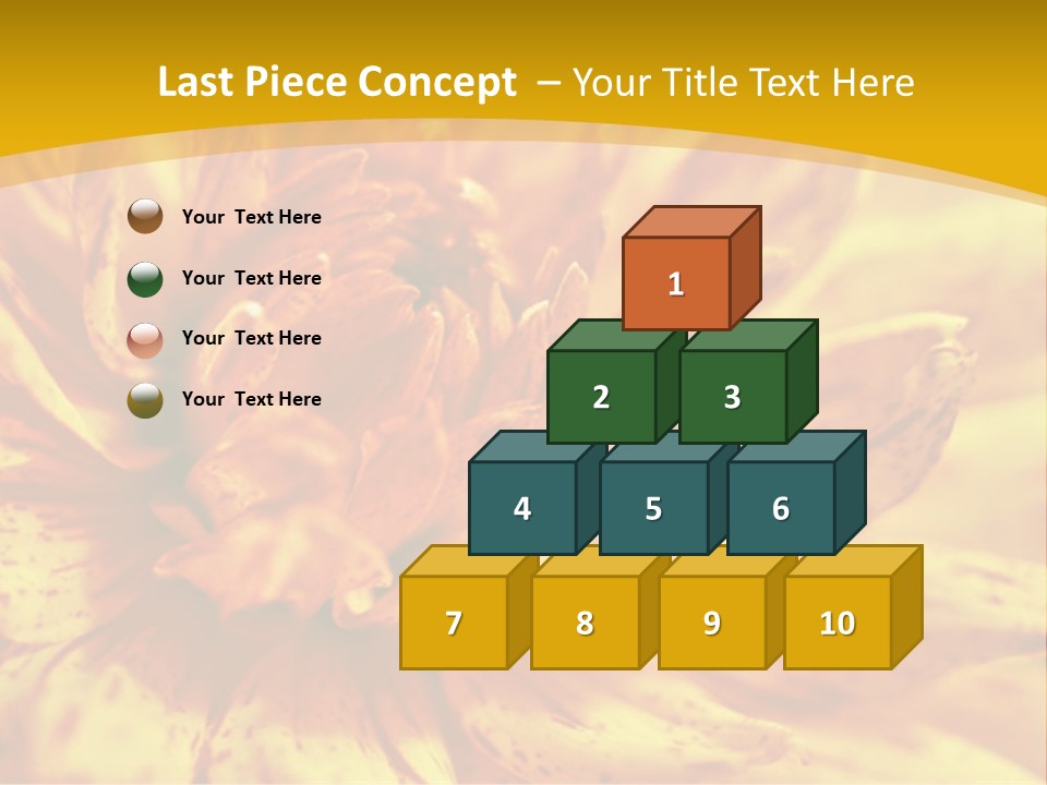 A Close Up Of A Yellow Flower On A Yellow Background PowerPoint Template