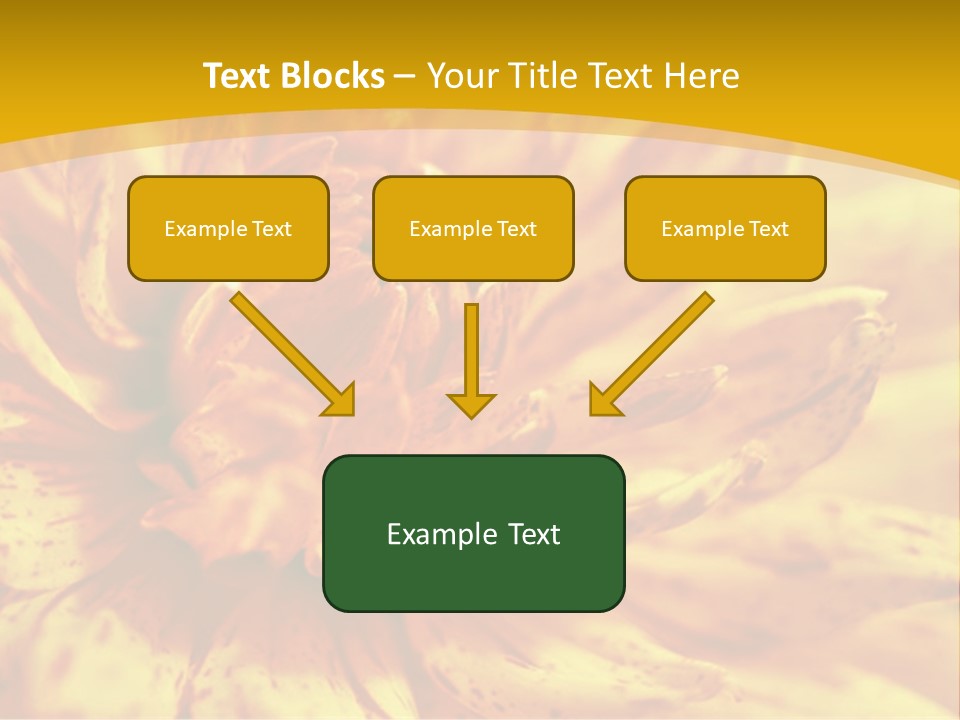 A Close Up Of A Yellow Flower On A Yellow Background PowerPoint Template
