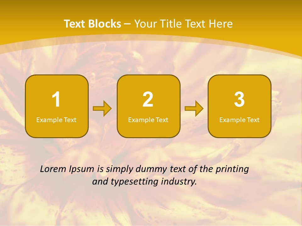 A Close Up Of A Yellow Flower On A Yellow Background PowerPoint Template