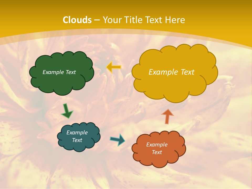 A Close Up Of A Yellow Flower On A Yellow Background PowerPoint Template