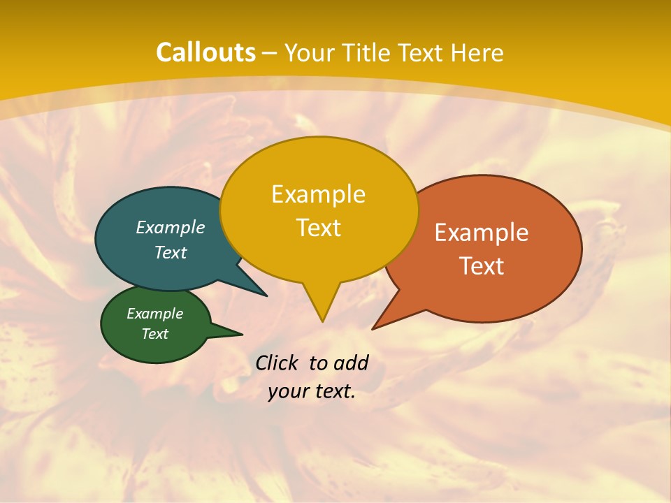 A Close Up Of A Yellow Flower On A Yellow Background PowerPoint Template