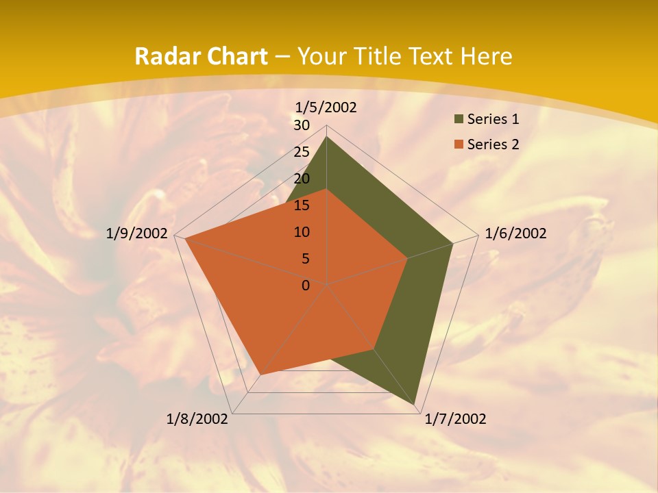 A Close Up Of A Yellow Flower On A Yellow Background PowerPoint Template