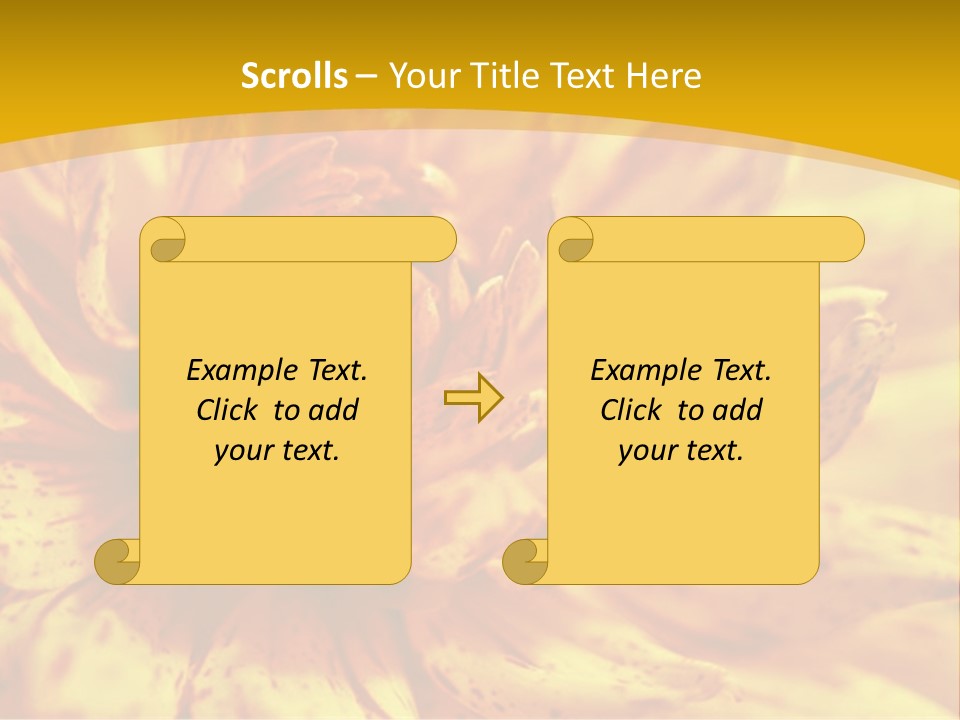 A Close Up Of A Yellow Flower On A Yellow Background PowerPoint Template