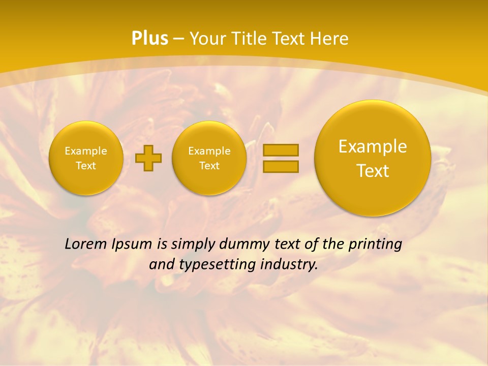 A Close Up Of A Yellow Flower On A Yellow Background PowerPoint Template