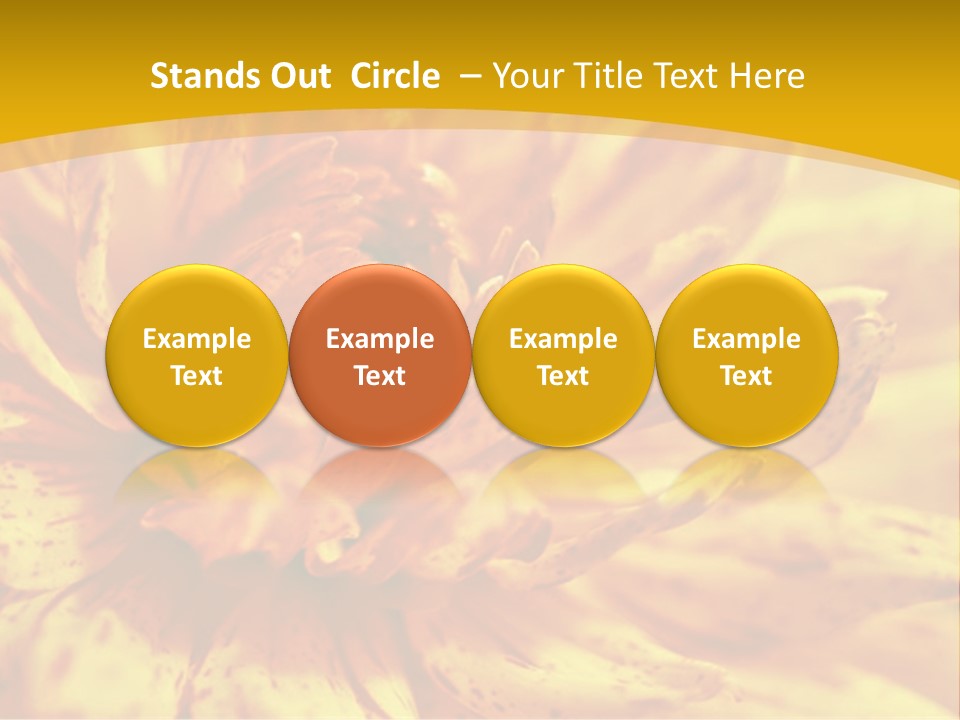 A Close Up Of A Yellow Flower On A Yellow Background PowerPoint Template