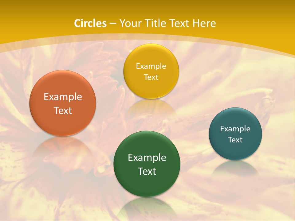 A Close Up Of A Yellow Flower On A Yellow Background PowerPoint Template