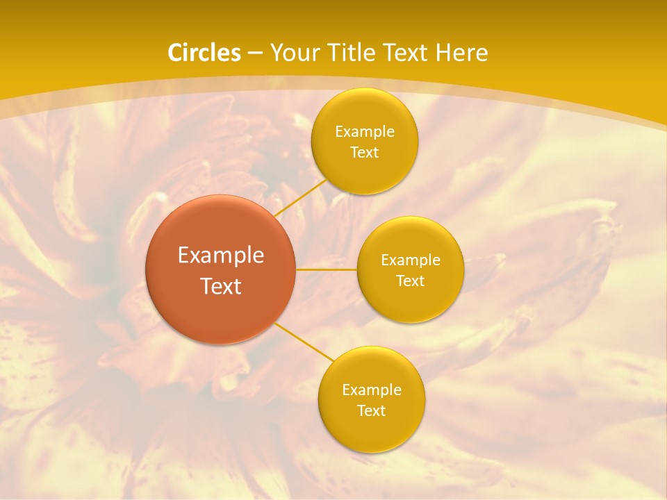 A Close Up Of A Yellow Flower On A Yellow Background PowerPoint Template