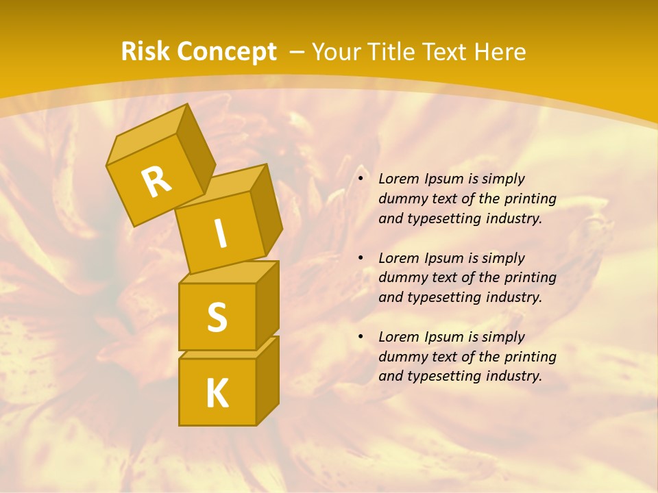 A Close Up Of A Yellow Flower On A Yellow Background PowerPoint Template