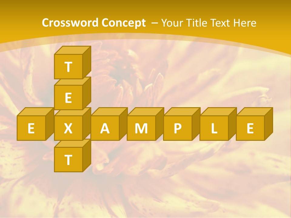 A Close Up Of A Yellow Flower On A Yellow Background PowerPoint Template