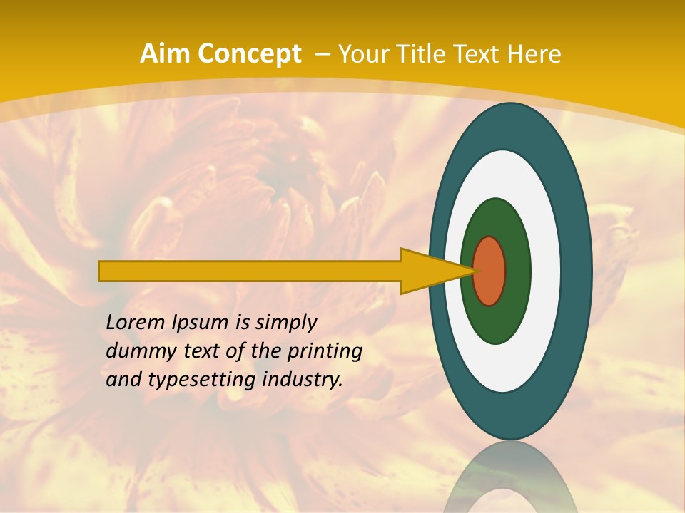 A Close Up Of A Yellow Flower On A Yellow Background PowerPoint Template