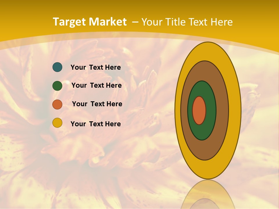 A Close Up Of A Yellow Flower On A Yellow Background PowerPoint Template