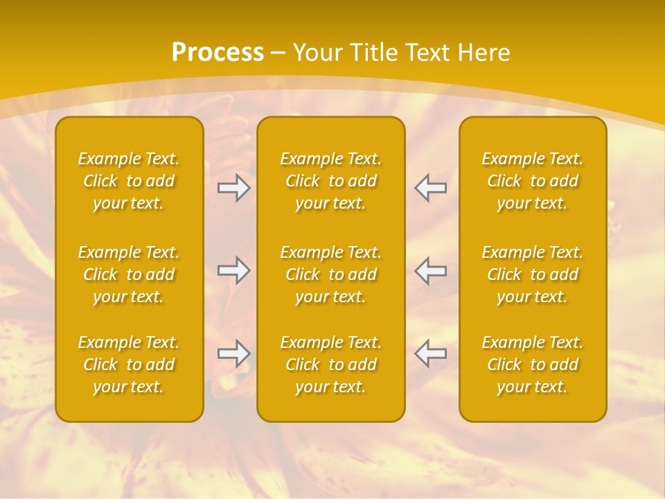 A Close Up Of A Yellow Flower On A Yellow Background PowerPoint Template