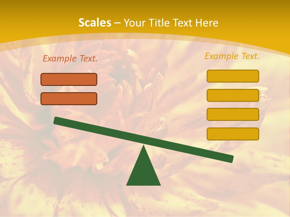 A Close Up Of A Yellow Flower On A Yellow Background PowerPoint Template