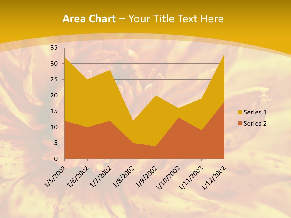 A Close Up Of A Yellow Flower On A Yellow Background PowerPoint Template