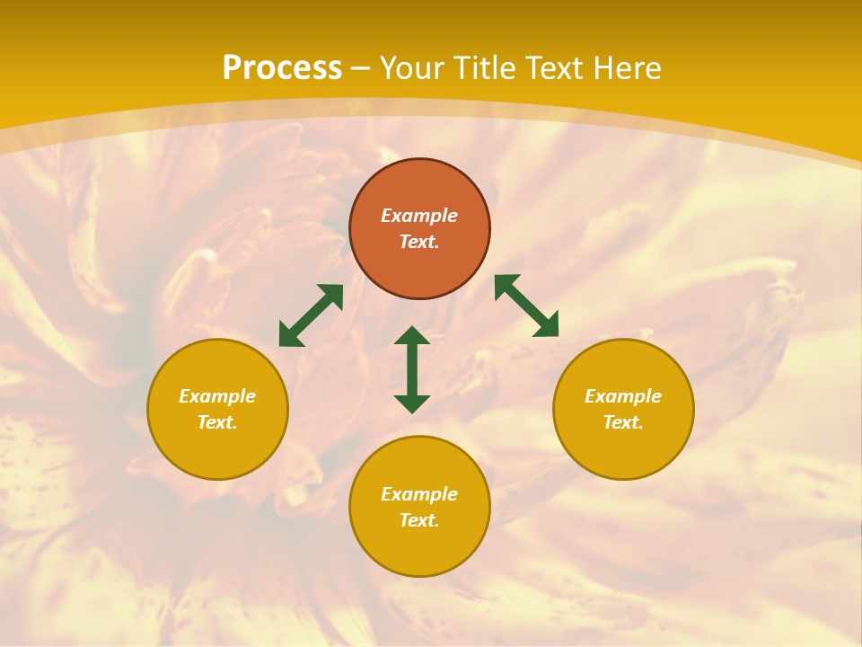 A Close Up Of A Yellow Flower On A Yellow Background PowerPoint Template