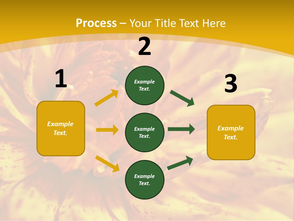 A Close Up Of A Yellow Flower On A Yellow Background PowerPoint Template