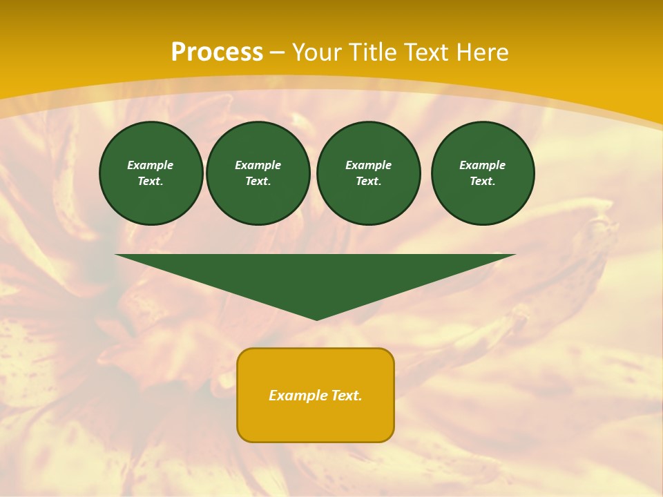 A Close Up Of A Yellow Flower On A Yellow Background PowerPoint Template