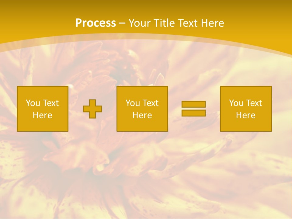 A Close Up Of A Yellow Flower On A Yellow Background PowerPoint Template