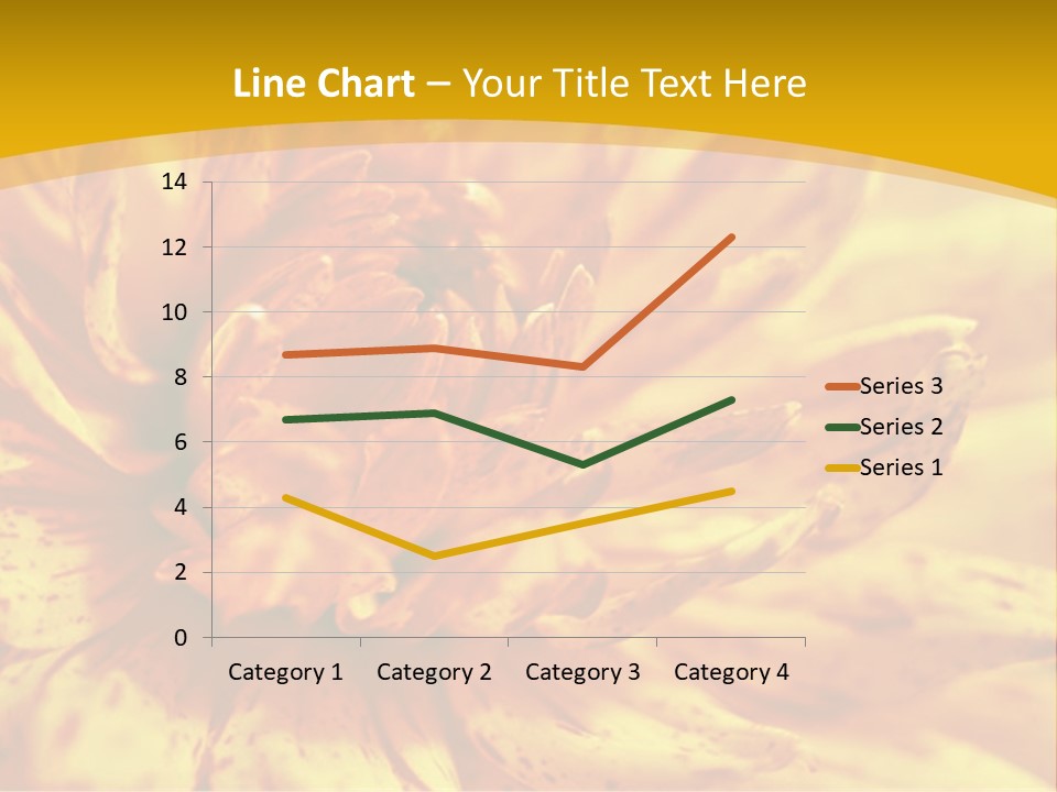 A Close Up Of A Yellow Flower On A Yellow Background PowerPoint Template