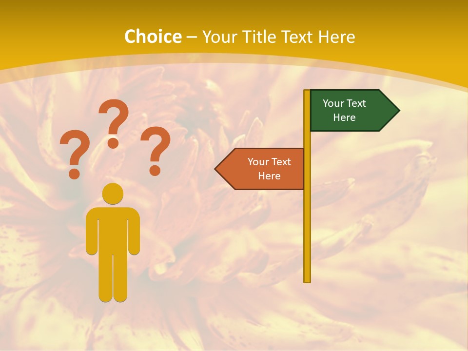 A Close Up Of A Yellow Flower On A Yellow Background PowerPoint Template