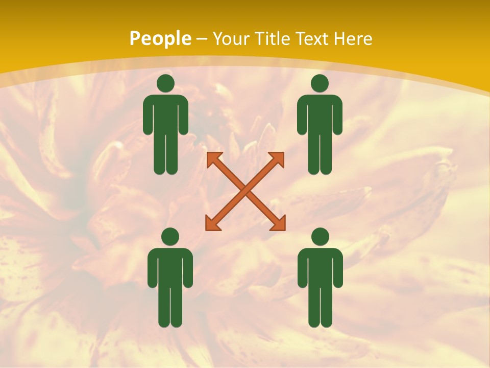 A Close Up Of A Yellow Flower On A Yellow Background PowerPoint Template