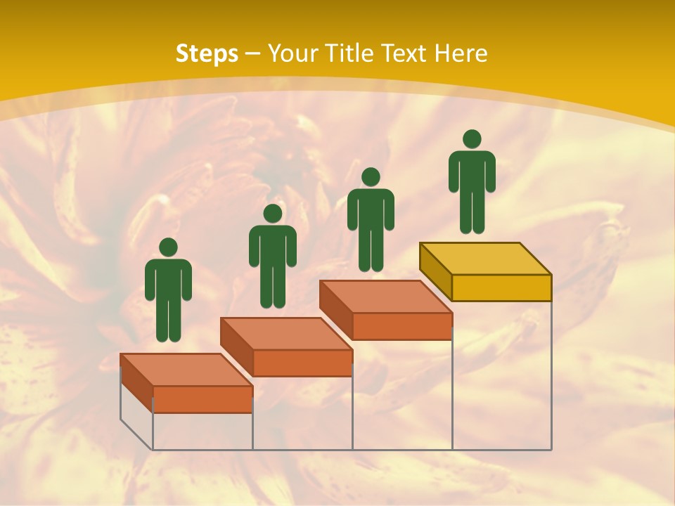 A Close Up Of A Yellow Flower On A Yellow Background PowerPoint Template