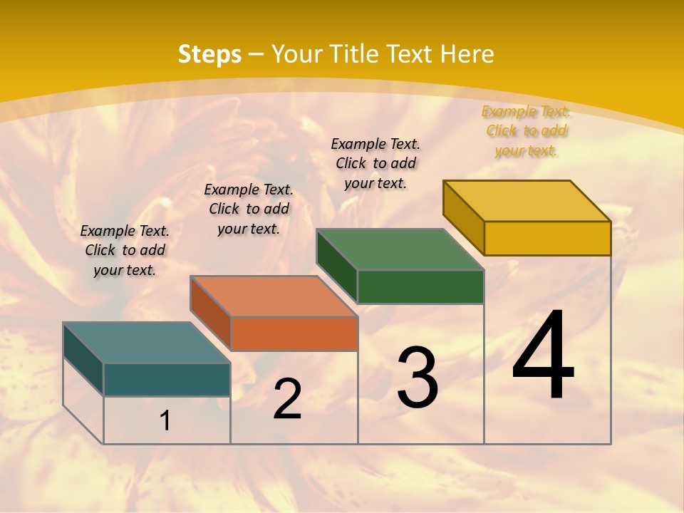 A Close Up Of A Yellow Flower On A Yellow Background PowerPoint Template