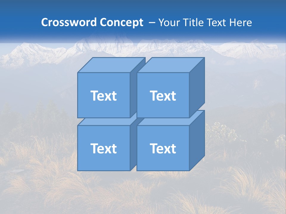 A Mountain Range With Snow Capped Mountains In The Background PowerPoint Template