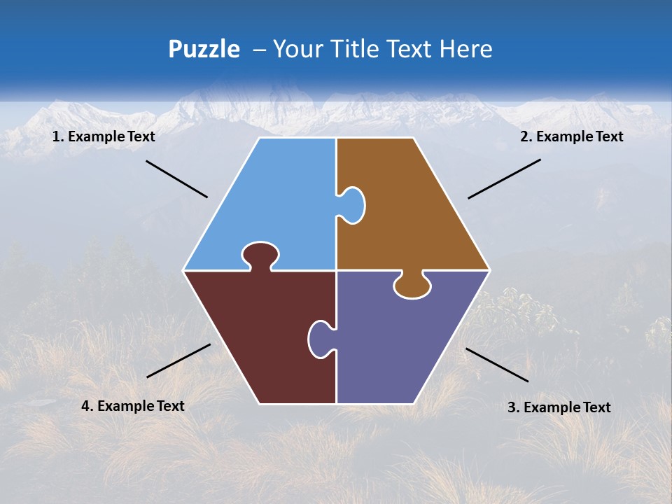 A Mountain Range With Snow Capped Mountains In The Background PowerPoint Template