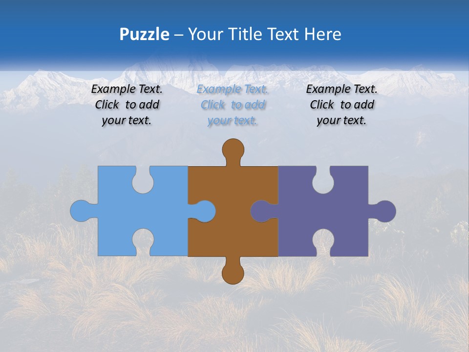 A Mountain Range With Snow Capped Mountains In The Background PowerPoint Template