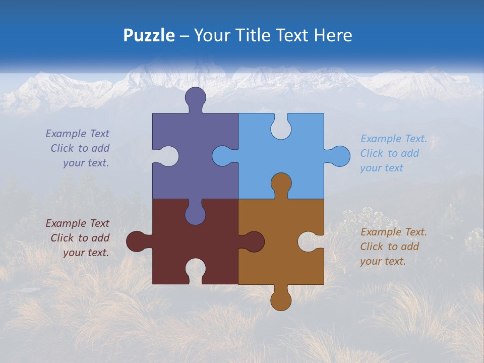 A Mountain Range With Snow Capped Mountains In The Background PowerPoint Template