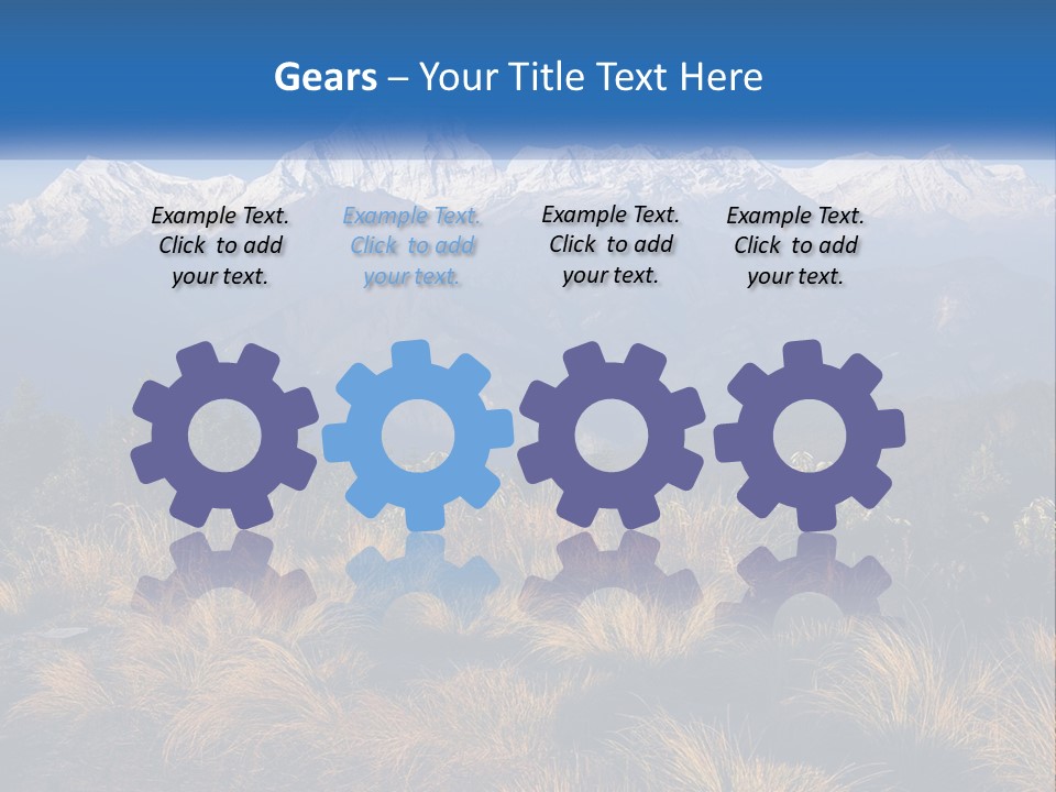 A Mountain Range With Snow Capped Mountains In The Background PowerPoint Template