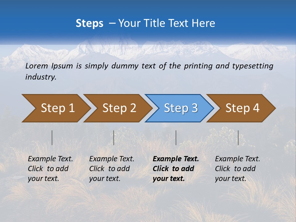 A Mountain Range With Snow Capped Mountains In The Background PowerPoint Template