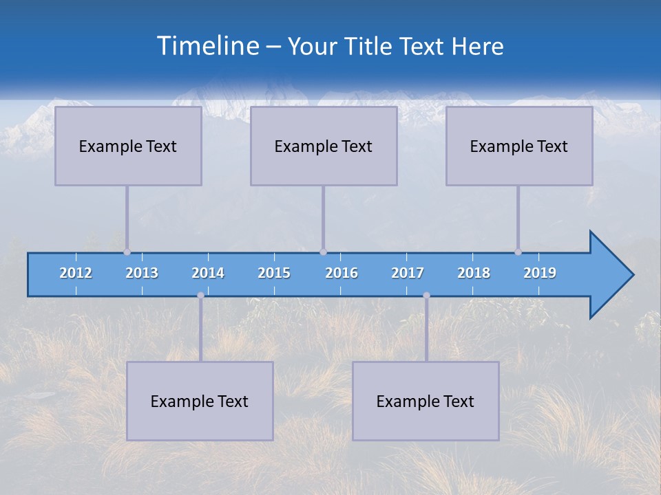 A Mountain Range With Snow Capped Mountains In The Background PowerPoint Template