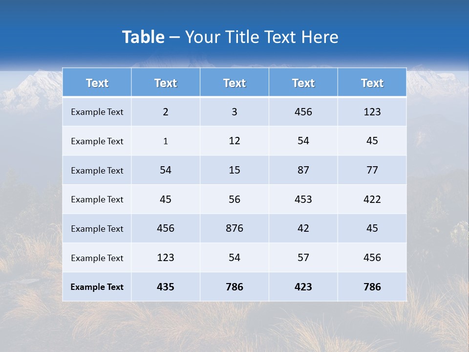 A Mountain Range With Snow Capped Mountains In The Background PowerPoint Template