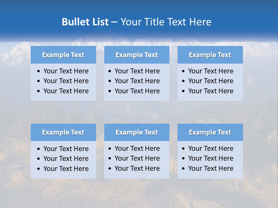 A Mountain Range With Snow Capped Mountains In The Background PowerPoint Template
