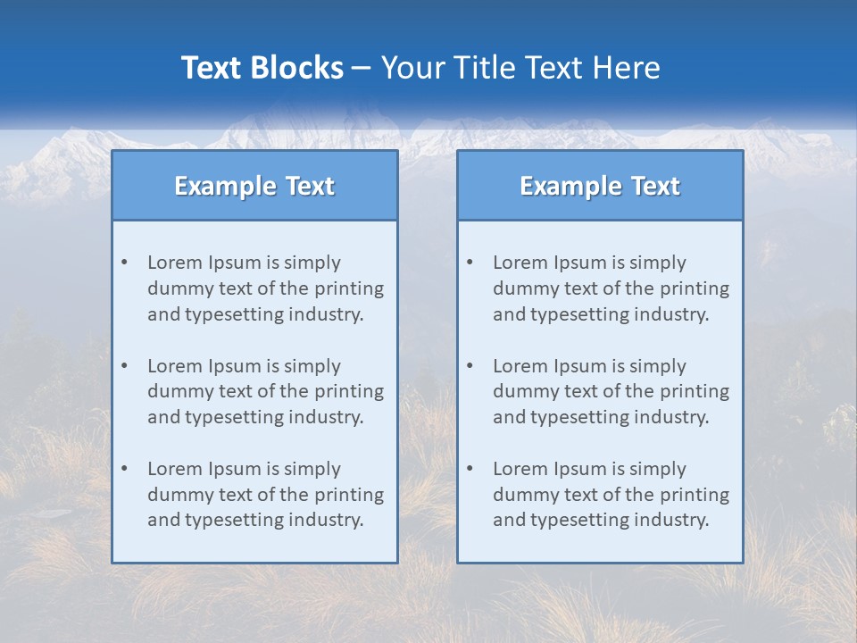 A Mountain Range With Snow Capped Mountains In The Background PowerPoint Template