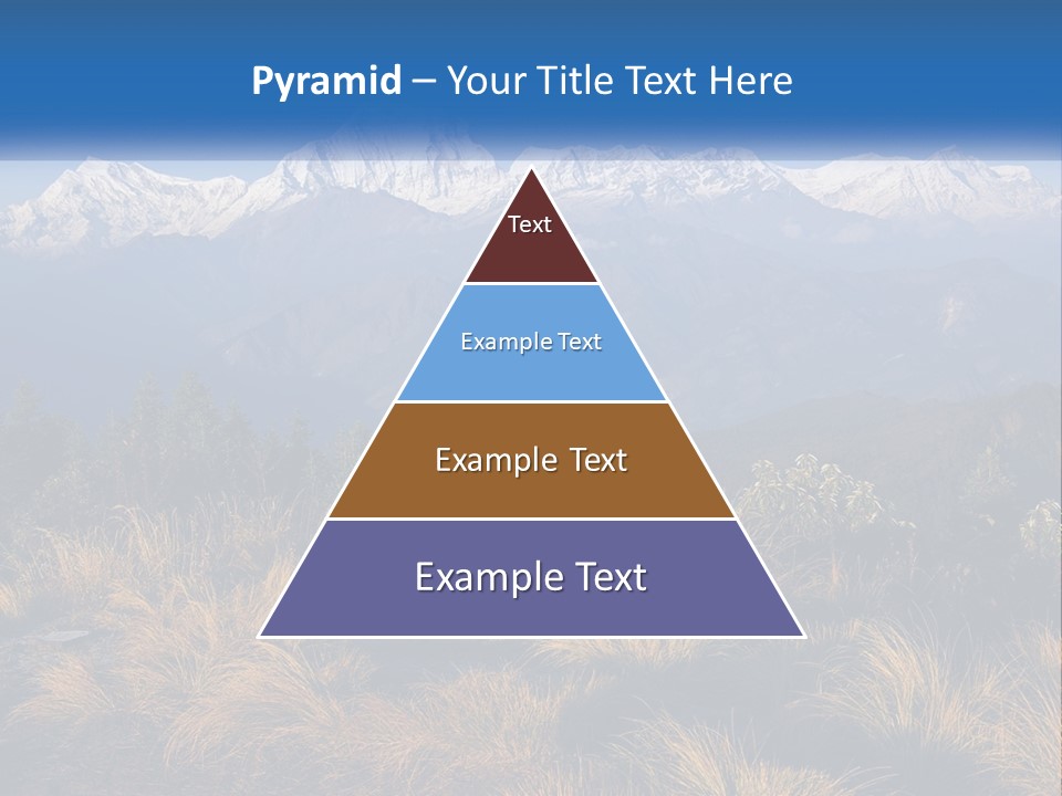 A Mountain Range With Snow Capped Mountains In The Background PowerPoint Template