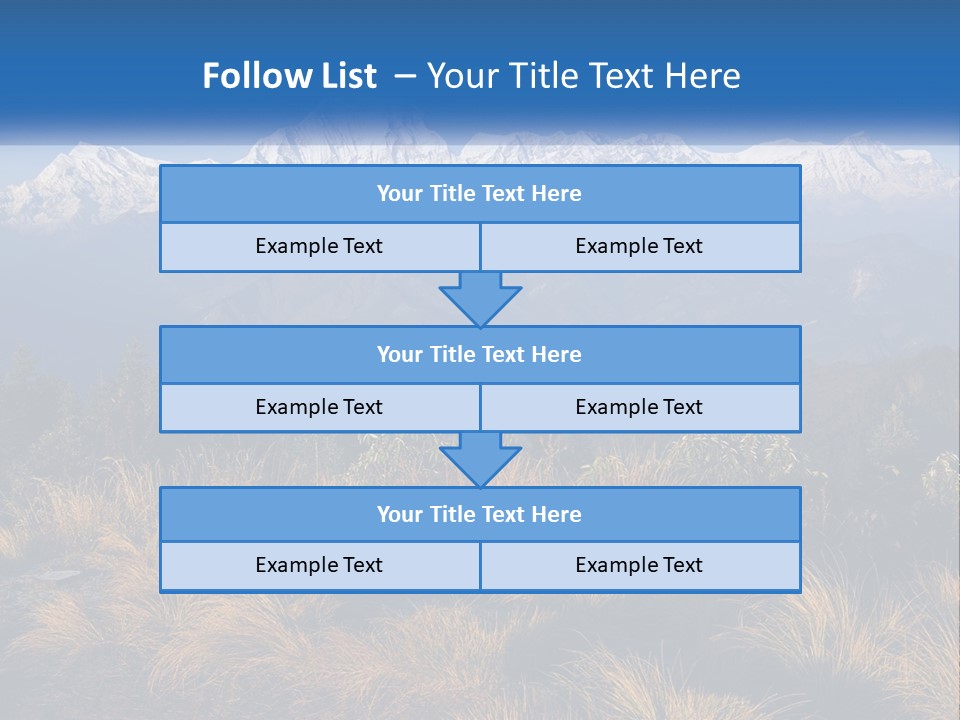 A Mountain Range With Snow Capped Mountains In The Background PowerPoint Template