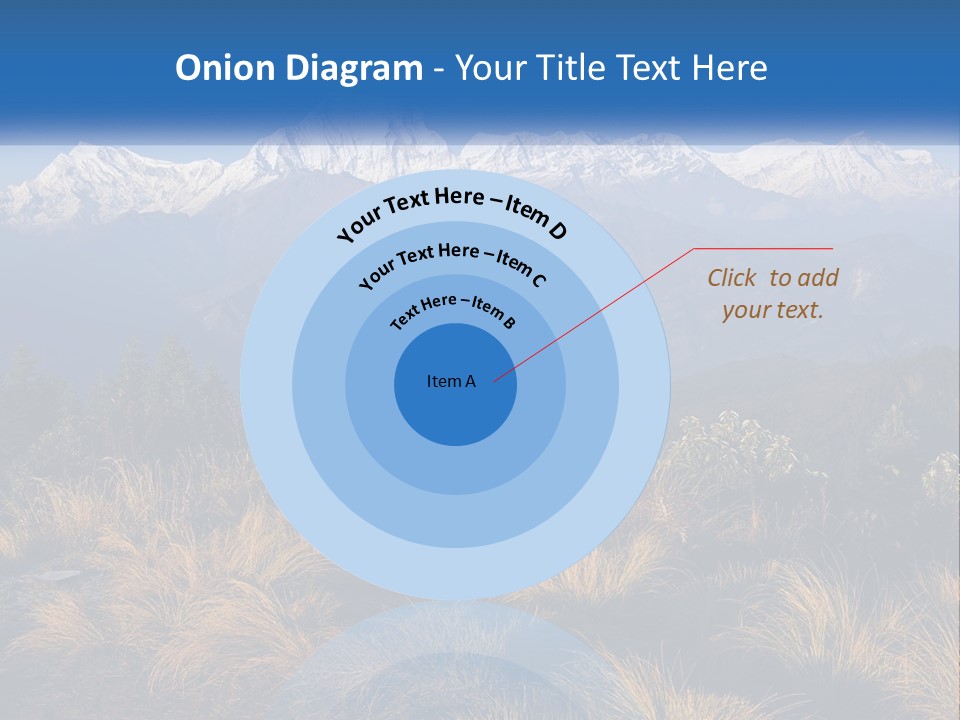 A Mountain Range With Snow Capped Mountains In The Background PowerPoint Template