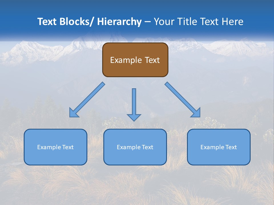 A Mountain Range With Snow Capped Mountains In The Background PowerPoint Template