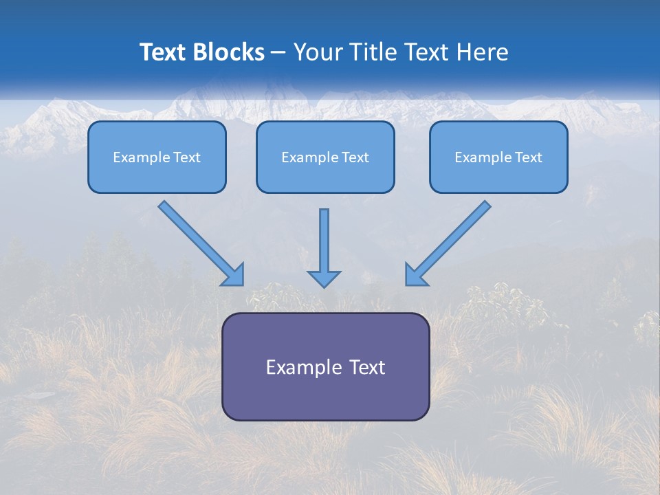 A Mountain Range With Snow Capped Mountains In The Background PowerPoint Template