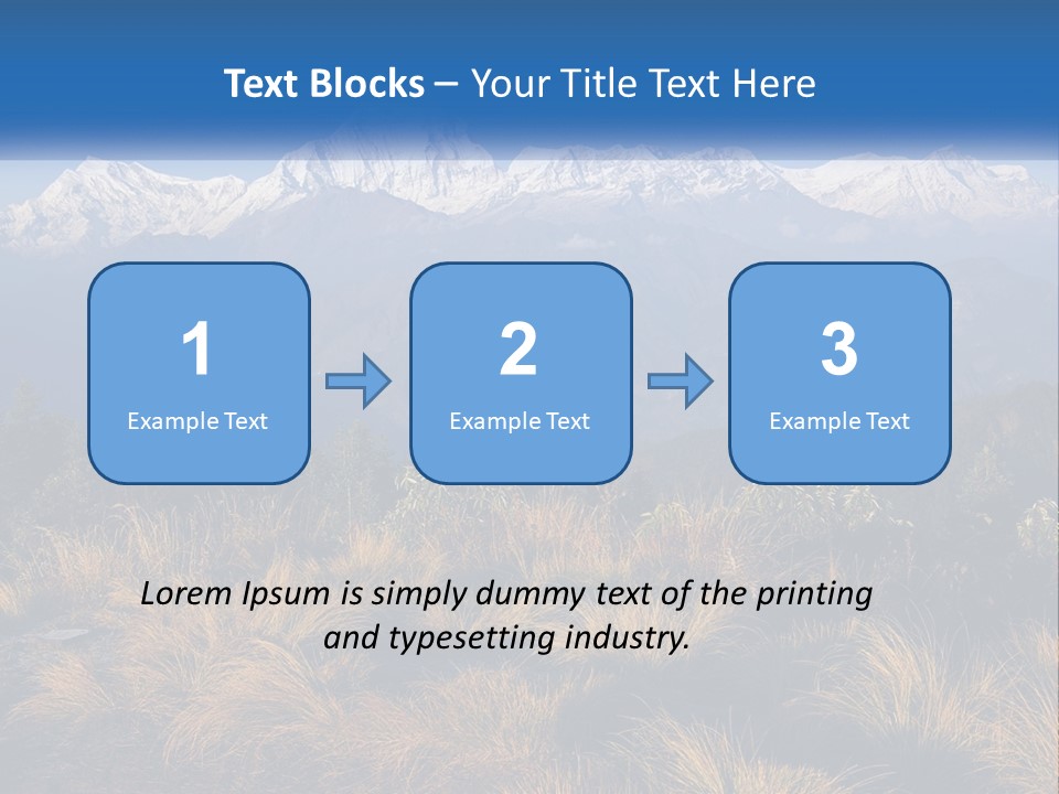A Mountain Range With Snow Capped Mountains In The Background PowerPoint Template
